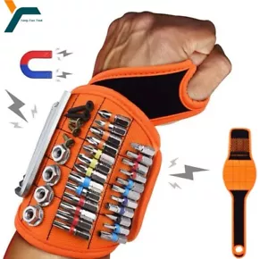 Muñequera Magnética con Agujero para el Pulgar 16 Imanes Bolsa de Herramientas Tornillos Clavo Tuerca Pernos Dr - Imagen 1 de 7