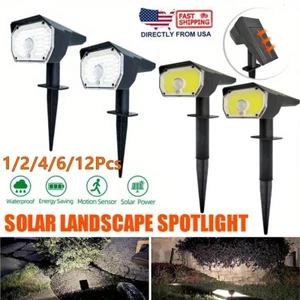 Solar Spotlight 76 LED Outdoor 3 Modes Landscape Walkway Courtyard Garden Lights - Picture 1 of 22