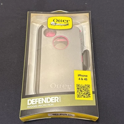 Capa Otterbox Defender para iPhone 4/4S - Rosa Peônia/Cinza Gunmetal NOVA - Imagem 1 de 2
