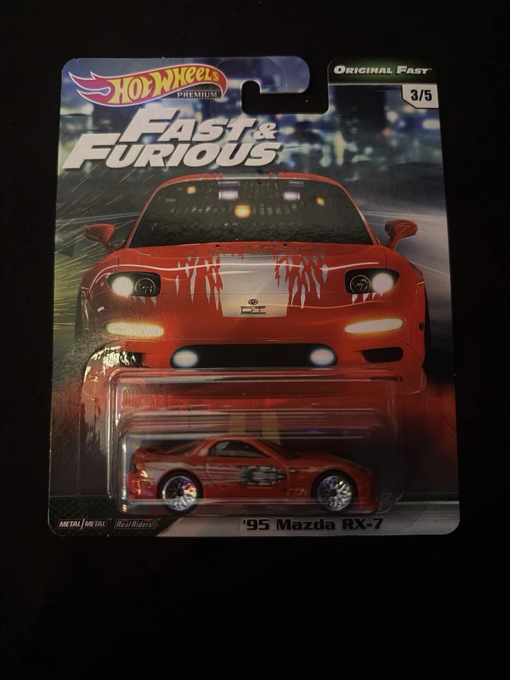 2017 Hot Wheels Premium Fast & Furious Original Fast 95 Mazda RX-7 # 3/5 - Image 1 of 1