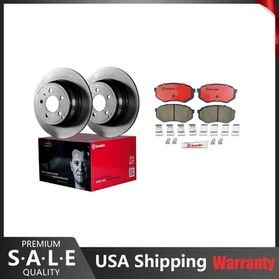 For Toyota Tacoma 1 Piston Brembo Front Brake Kit Ceramic Pads and Disc Rotors - Image 1 of 4
