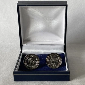 Par de gemelos vintage en caja PARA SERVICIO DE CAMPAÑA - plateados creo - Imagen 1 de 12