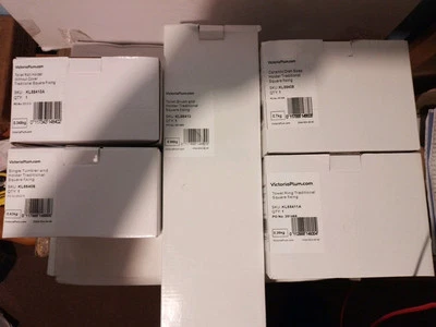 Victoria Plum 5 Piece Traditional Square Fixing Bathroom Accessory Set RRP £300+ - Image 1 of 4