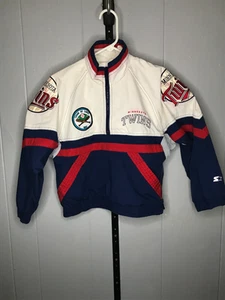 Vintage Starter MLB Minnesota Twins 1/4 zip Bomber Jacket Patch YOUTH sz S - Picture 1 of 10
