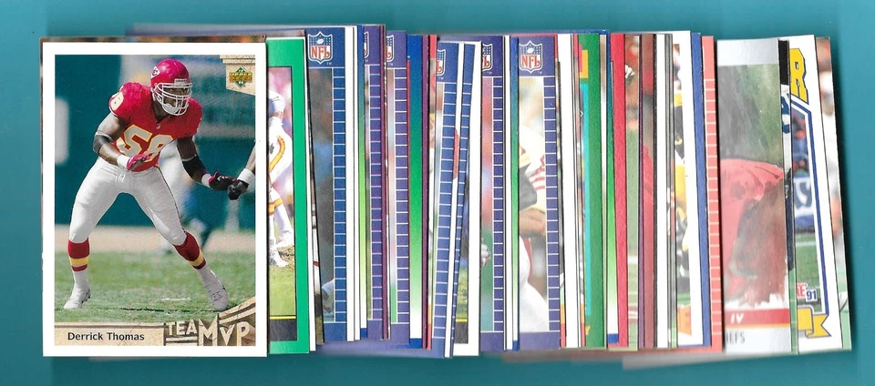 Kansas City Chiefs 56 card lot, card lot, 31 diff. players, etc., HOFers, NM-MT! - Image 1 of 1