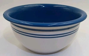 Corelle Coordinates 3 Quart Stoneware Classic Cafe Serving Bowl Ivory with Blue - Picture 1 of 9