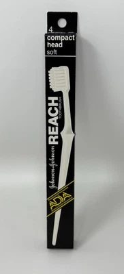 Reach Toothbrush Compact Head Soft 4 Johnson & Johnson CPI Vintage NOS 1988 - Image 1 of 4