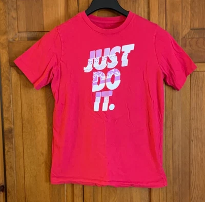 Girl's NIKE -The NIKE TEE- Short Sleeve Pink Cotton T-Shirt Tag Size XL - Image 1 of 4