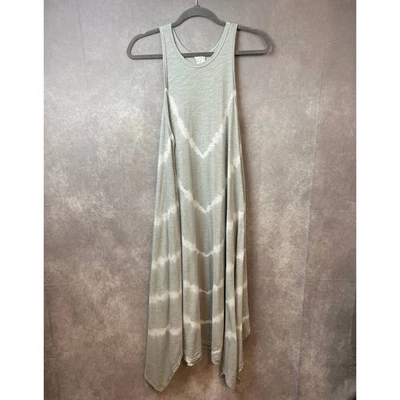 By Together Collection Anthropologie Dress Womens M/L Midi Gray White Tie Die - Image 1 of 4
