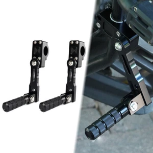 22mm-28.8mm Highway Foot Pegs Rider Highway Footpeg Black - Picture 1 of 18