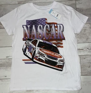 NASCAR Short Sleeve Shirt T-shirt size L large - White - NEW - Picture 1 of 6