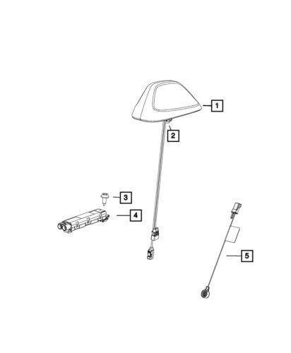 Soporte de cable de antena genuino Mopar 2017-2018 Jeep Grand Cherokee 5XT13MSQAA Foto 1 de 1