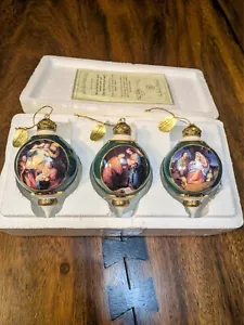 Bradford Editions 1999 Ornament Set "Promise of a Savior" Porcelain Nativity NIB - Picture 1 of 13