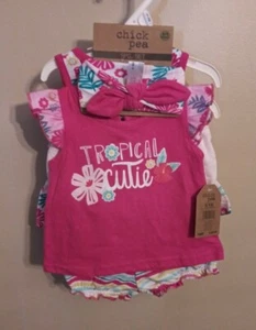 Girls Size 6-9 Months Chick Pea 5 Pc Set Baby/Toddler (Mix & Match w/headband) - Picture 1 of 10