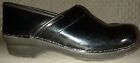 Sanita Women's Black Patent Leather Slip On Clogs Size 41 US 10.5 - 11