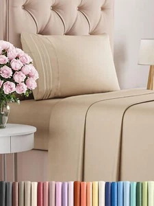 Twin Size 3 Piece Sheet Set - Comfy Breathable & Cooling Bed Sheets Set - Hot... - Picture 1 of 8