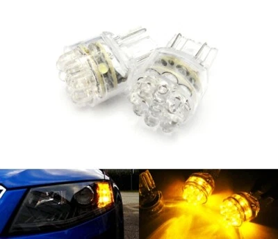 2x Amber 580 W21/5W 582 W21W Bulb 15 LED Sidelight Side Indicator Daytime Light - Image 1 of 4
