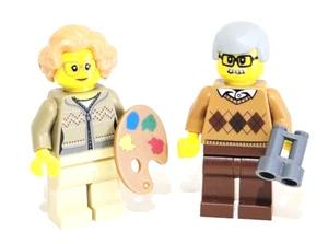 LEGO Custom Grandma & Grandpa Minifigures Elderly Couple Family City MOC Gift - Picture 1 of 2