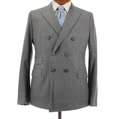 Eleventy Platinum NWOT Wool Double Breasted Sport Coat Size 50 (40R US) In Gray - Image 1 of 4