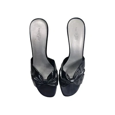 Zapatos sandalia East 5th para mujer talla 8,5 M negros tacón bajo Foto 1 de 4