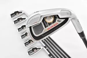 7PCS Taylormade Tour Burner Iron Set 5-6-7-8-9-PW-AW REAX 60 Flex S Stiff Clubs - Picture 1 of 17