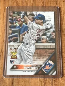 2016 TOPPS HOLIDAY BASEBALL MICHAEL CONFORTO SNOWFLAKE ROOKIE CARD No.57 NY Mets - Picture 1 of 2