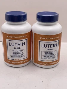 2x The Vitamin Shoppe Lutein with Bilberry 6 MG 120 Capsules Each Container - Picture 1 of 5