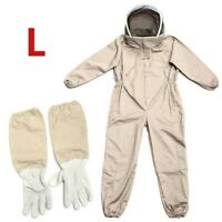 New 2XL Professional Cotton Full Body Beekeeping Suit with Veil Hood 