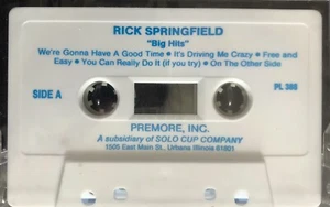 RICK SPRINGFIELD BIG HITS CASSETTE SEALED SCARCE PREMORE MISSION MAGIC REISSUE - Picture 1 of 1