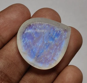 Schöner natürlicher Regenbogen Mondstein Zuckerhut Feuer beidseitiger Stein in AAAAAAA Qualität - Bild 1 von 11