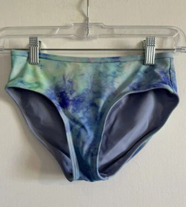 Athleta Girls Tie Dye Ice Dye Cool Waves Swimsuit Bikini Bottoms size Large (12) - Picture 1 of 6