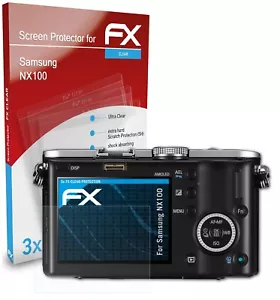atFoliX 3x Screen Protection Film for Samsung NX100 Screen Protector clear - Picture 1 of 9