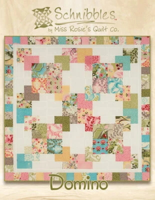Quilt Pattern DOMINO Moda MISS ROSIE'S SCHNIBBLES Charm Pack Friendly - Image 1 of 3