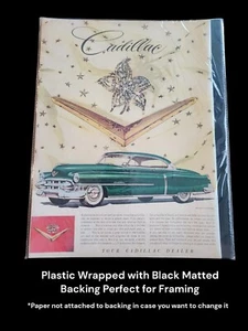 1953 Cadillac Coupe DeVille Vintage Print Ad | 11 X 14 Inches | Plastic Wrapped - Picture 1 of 8