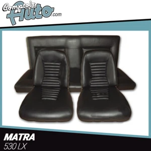 Revestimiento asientos delanteros Y Banqueta Trasero PU Negro para Matra 530 LX - Imagen 1 de 4