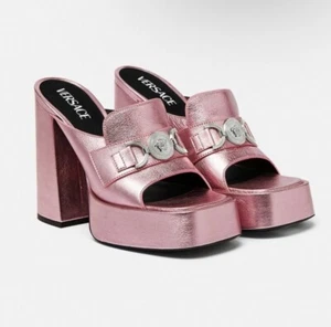 Versace Medusa '95 Metallic Pink Platform Mules! Size 36 *Originally $1475!! * - Picture 1 of 5
