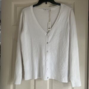 ($60) NEW WITH TAG Dockers Ivory Knit Cotton Blend Cardigan Size-PL
