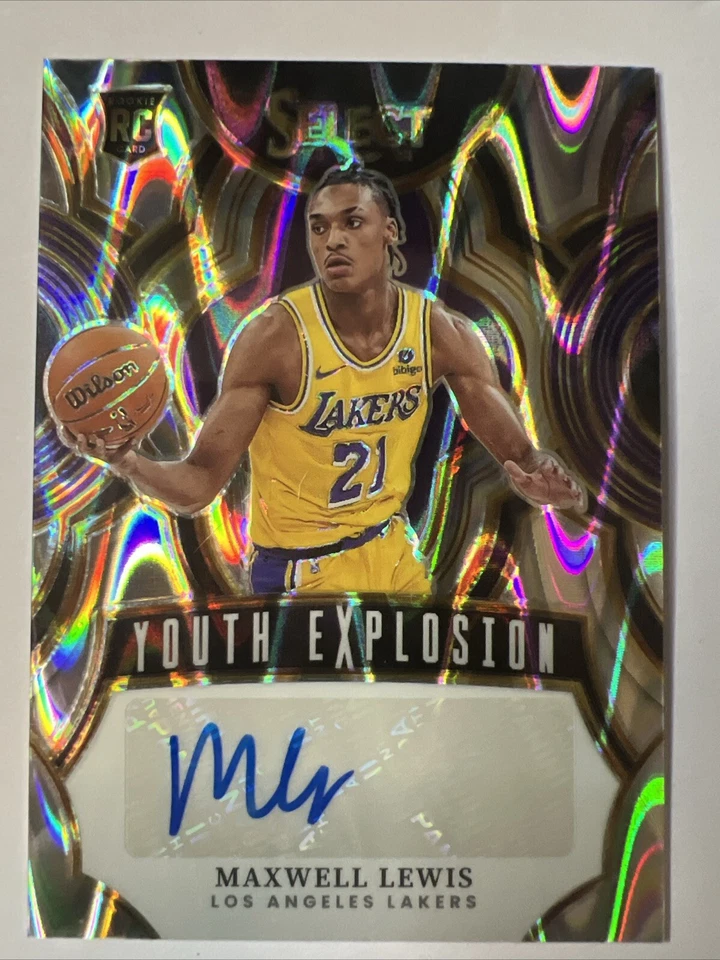 Maxwell Lewis 2023-24 Panini Select Tectonic Youth Explosion Rookie Auto 6/15 RC - Image 1 of 3