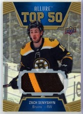 2019-20 Upper Deck Allure Top 50 Patches Zach Senyshyn RC PATCH SSP /5 BRUINS