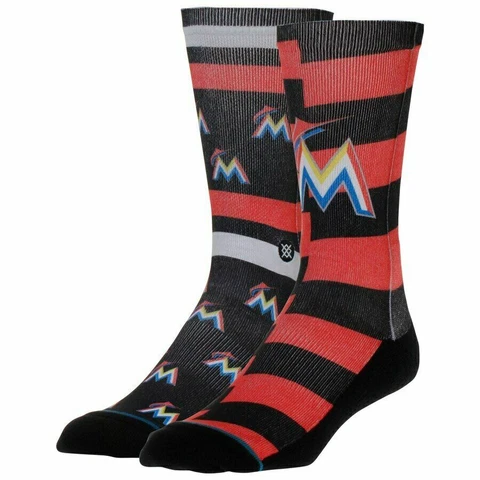 Stance Miami Marlins MLB Mens Socks Sz Medium 6-8.5 Marlins Splatter Design 558 Cover