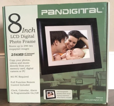 Pandigital 8 Inch LCD Digital Photo Frame256MB PAN811-B - Image 1 of 2