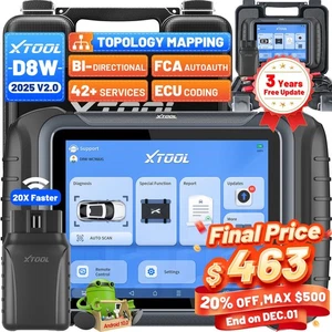 XTOOL D8W V2.0 Wireless Diagnostic OBD2 Scanner Key Programmer Topology 42+Reset - Picture 1 of 17