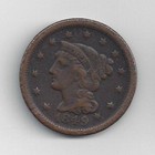 USA 1839 1857 BRAIDED HAIR LARGE COPPER CENT COIN   RANDOM DATE