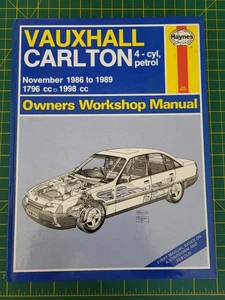 Haynes Owners Workshop Manual Vauxhall Carlton petrol 1986 to 1989 (1712) - Picture 1 of 1