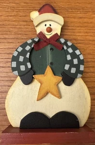 Holz Schneemann Dekoration 8 Zoll - Bild 1 von 4