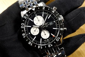 Breitling 46 mm Chronoliner 46 GMT Y2431012 Chronograph FULL SET Reverse Panda - Bild 1 von 12
