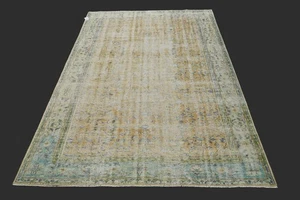 Vintage Turkish Oushak Rug, Yellow 6x8 ft, Handmade Wool, Bohemian Anatolian - Picture 1 of 11