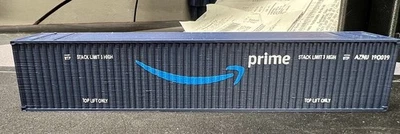  HO Scale 1:87 48ft Shipping Container 48' Cargo Box Amazon Prime 190019 - Image 1 of 2