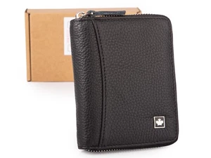 WILD Things Only Herren Geldbörse schwarz RFID, Ledertasche mit Reißverschluss - Bild 1 von 8