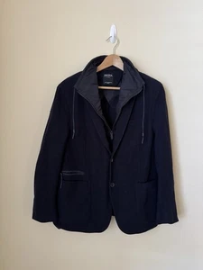 Zegna High Performance Blazer Jacket Wool Cotton Navy Blue 54 - Picture 1 of 12